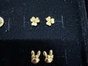 周六福（ZLF）  足金999耳釘黃金耳釘女款迷你小金花耳飾 計價(jià) 0.67g 曬單實(shí)拍圖