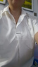 勛貍粑短袖襯衫女夏新款蝙蝠袖寬松百搭襯衣顯瘦雪紡遮肚子上衣 白色 L 110-119 曬單實(shí)拍圖
