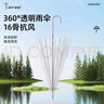 天瑋傘業(yè)（Tianwei umbrella）16骨透明傘纖維骨抗風(fēng)自動(dòng)純色POE傘簡(jiǎn)約純色便捷長(cháng)柄傘可定制 曬單實(shí)拍圖