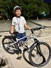 鳳凰（PHOENIX）上海鳳凰軟尾山地車(chē)自行車(chē)學(xué)生公路男變速雙減震越野青少年賽車(chē) 鋼架/輻條消光灰【雙減震/全軸承】 26寸24速【適合身高158-188cm 】 曬單實(shí)拍圖