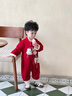 G.DUCKKIDS小黃鴨一周歲禮服男寶寶抓周衣服國風(fēng)百天百日宴滿(mǎn)月嬰兒衣服夏季 紅色+香囊 66cm 66碼0-3月建議寶寶4-6公斤 曬單實(shí)拍圖