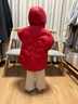 Teenie Weenie Kids小熊童裝25年新款女寶寶蝴蝶結(jié)絎線連帽羽絨服 紅色 110 cm 曬單實拍圖