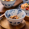 美濃燒（Mino Yaki） 碗 飯碗 日式青花陶瓷家用碗4.5英寸高腳微波爐米飯碗 花集4.5英寸飯碗 曬單實拍圖