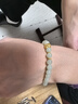 周大生和田玉女足金喜柿蓮蓮金鑲玉手鏈送媽媽教師節禮物送女友 曬單實(shí)拍圖
