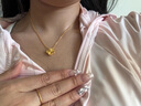 周大隆四葉草黃金項鏈女999足金套鏈幸運草吊墜純首飾送女朋友生日禮物 10MM 金重約6.8克 多退少補(bǔ) 曬單實拍圖