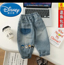 迪士尼（Disney）兒童牛仔褲春秋男童褲子新款小童刺繡休閑韓版長(cháng)褲寶寶外穿褲寬松 077款(春秋單褲) 110 曬單實(shí)拍圖