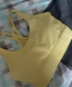 徽昂運動(dòng)套裝女瑜伽服健身服跑步內衣網(wǎng)紗交叉背心條紋拼接長(cháng)褲黃灰XX 曬單實(shí)拍圖