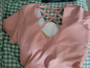 維多利亞旅行者瑜伽服女秋冬健身服跑步運(yùn)動T恤普拉提訓(xùn)練服短袖美背含胸墊 曬單實拍圖
