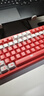 狼蛛（AULA）nova75膠坨坨無(wú)線(xiàn)機械鍵盤(pán)電競游戲三模gasket結構全鍵熱插拔客制化有線(xiàn)藍牙辦公10000mAh長(cháng)續航 赤煉紅-【流星冰淇淋軸】三模10000mAh 曬單實(shí)拍圖