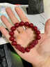 高含量朱砂雙貔貅手串男款女士戴正品紫金砂本命年護身符佛珠手鏈 14mm 曬單實(shí)拍圖