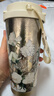 格米（germ）純鈦保溫杯女梵高聯(lián)名雙飲吸管咖啡水杯教師節禮物杯子500ML玫瑰 曬單實(shí)拍圖