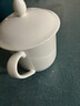 友來福茶杯陶瓷帶蓋純白骨瓷辦公會議杯子開會水杯350ml定制印字 曬單實拍圖