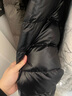 坦博爾羽絨服女鵝絨過(guò)膝長(cháng)款亮面加厚女士羽絨服外套520892J 黑色 160  曬單實(shí)拍圖