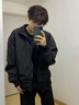 良茨三防飛行夾克外套男加棉加厚秋冬一整套立領(lǐng)棒球服外套工裝沖鋒衣 黑色夾克 XL 120-150斤 曬單實(shí)拍圖
