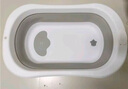 iuu嬰兒洗澡盆兒童浴盆大號寶寶可折疊可坐可躺新生兒童用品 【北歐灰】浴盆+可調節浴架+臉盆 材質(zhì)：食品級PP材質(zhì)，安全無(wú)異味 曬單實(shí)拍圖