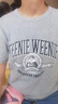 Teenie Weenie小熊女裝T恤2025春夏新款潮流美式學(xué)院運動(dòng)圓領(lǐng)短袖 曬單實(shí)拍圖