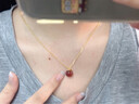 中國黃金（CHINA GOLD）平安果黃金項鏈女士足金蘋(píng)果紅瑪瑙吊墜生日圣誕節禮物送女友 足金紅瑪瑙蘋(píng)果掛墜+18k金鏈 曬單實(shí)拍圖