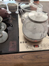 益茶福全自動(dòng)上水電熱水壺底部上水嵌入式茶臺功夫茶燒水壺飲水燒水一體機抽水玻璃煮茶壺保溫泡茶壺 SQ-008金色玻璃套裝 1L 曬單實(shí)拍圖