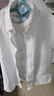 羅蒙兒童短袖白色襯衫春夏新款男童女童襯衣校園服飾演出上衣 白色130 曬單實(shí)拍圖