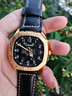 數字面真機械表純游絲方形全自動(dòng)手表男士鏤空夜光防水真皮帶名牌 鏤空游絲機械+黑金45皮帶/真皮夜光 41mm 曬單實(shí)拍圖