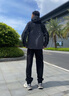 波司登（BOSIDENG）25新款90鵝絨沖鋒衣羽絨服男女同款情侶三合一保暖外套B250331360 黑色/極地灰8056/827080ME M 165/88A 體重約110-120斤 曬單實(shí)拍圖