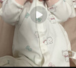 戴維貝拉（DAVE＆BELLA）百天寶寶衣服全棉小童連體衣秋裝新品嬰兒爬爬服嬰幼兒睡衣哈衣 貓咪印花【現貨】 66cm （建議身高59-66cm） 曬單實(shí)拍圖