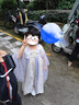 安妮優(yōu)兒中秋節(jié)漢服女童連衣裙古風(fēng)超仙唐裝裙子兒童古裝公主裙 紫色 120 曬單實(shí)拍圖
