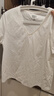森馬（Semir）短袖t恤女涼感抗菌正肩修身2025夏顯瘦V領(lǐng)白色打底衫109325100002 曬單實(shí)拍圖