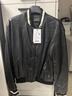MO&Co.PU皮衣外套美式風(fēng)街頭棒球服黑色杏色時(shí)尚炸街外套上衣 黑色 M 曬單實(shí)拍圖