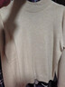 HLA海瀾之家長(cháng)袖針織衫女裝半高領(lǐng)純羊毛毛衣女秋 燕麥Y7 XL 170/92A 推薦115~125斤 曬單實(shí)拍圖
