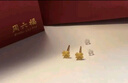 周六福足金999四葉草黃金耳釘女耳飾生日禮物計價(jià)AA096009 一對 約0.73g 曬單實(shí)拍圖