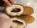 意爾康女靴雪地靴女冬季加絨保暖厚底休閑棉鞋時(shí)尚通勤百搭中筒靴子 土黃色 加絨 40 曬單實(shí)拍圖