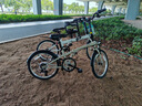 迪卡儂折疊車(chē)T120成人通勤自行車(chē)6級變速20寸輕便單車(chē)淺白堊灰-4588488 曬單實(shí)拍圖