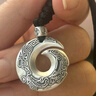 央創(chuàng)時尚【中國黃金】七夕情人節(jié)男士項鏈吊墜生日禮物送男友老公男生足銀 曬單實拍圖