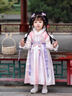 萌乎古月家.紫瑤 漢服女童冬款2025新款兒童高端仙氣古風(fēng)加絨連衣裙 紫色 130 曬單實(shí)拍圖