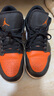 Jordan男子休閑鞋 喬丹AJ1小扣碎 JORDAN 1 運(yùn)動(dòng)鞋553558-081黑白橙42.5 曬單實(shí)拍圖