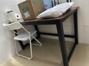 電腦桌臺式家用學(xué)習桌簡(jiǎn)易長(cháng)書(shū)桌臥室寫(xiě)字電競桌工作臺現代辦公桌 胡桃色 80*40*75桌面25mm厚+鋼管40mm方 曬單實(shí)拍圖