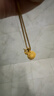 萃華黃金葫蘆吊墜古法足金999掛墜花絲鎖骨項鏈送女友老婆生日禮物 福緣葫蘆吊墜約4.3g 曬單實(shí)拍圖