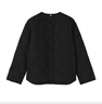 無(wú)印良品（MUJI） 女式 蓬松棉服絎縫夾克 女裝外套女款棉衣25年秋冬 BD10NA5A 黑色 L (165/88A) 曬單實(shí)拍圖