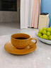 九土手工精致陶瓷咖啡杯好看陶瓷杯家用手作杯碟復(fù)古水杯意式茶杯 棕影款 1個(gè) 220ml 曬單實(shí)拍圖
