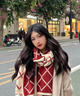 CHANEELR & KARITH圍巾冬季女2025新款圍脖加厚保暖披肩送女生老婆輕奢生日新年禮物 輕奢時(shí)尚百搭ck風(fēng)【紅配米】 曬單實(shí)拍圖