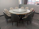 巴比松酒店餐桌大圓桌電動(dòng)巖板轉盤(pán)20人會(huì )所飯店包廂桌椅組合商用火鍋桌 1.8米電動(dòng)轉盤(pán)單桌+10主圖餐椅 曬單實(shí)拍圖