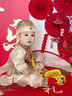 WVD國際品牌禮服唐裝春秋季套裝周歲服男女寶寶新中式嬰兒百天宴衣服春秋款宮廷龍紋套裝 春秋款宮廷66 曬單實(shí)拍圖