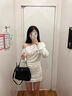 裴客法式白色斜肩波點(diǎn)衛衣+裙女2025新款顯瘦氣質(zhì)夏季潮流女裝套裝 單獨上衣 M 90-110斤 曬單實(shí)拍圖