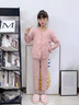 G.DUCKKIDS童裝校服神器內膽加厚兒童保暖內衣三層夾棉內搭女中大童棉襖冬裝 粉色套裝 170 適合160-170cm年齡14-15歲 曬單實(shí)拍圖