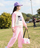 KUROMI酷洛米女童套裝秋季彩點(diǎn)洋氣衛衣長(cháng)褲2025新款兒童上衣休閑褲秋裝 紫 快樂(lè )酷洛米_斑紋酷洛米X 160 曬單實(shí)拍圖