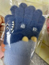 笙格兒2025新款兒童手套冬天男童冬季加厚保暖女孩小童寶寶針織五指手套 深藍色（3-6歲） 曬單實(shí)拍圖