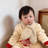 斐月伽韓系兒童圍巾秋冬寶寶圍脖女童針織毛線(xiàn)男童交叉脖套保暖護頸小孩 米色-純色交叉針織圍脖 建議6個(gè)月-6歲 曬單實(shí)拍圖