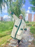 牧萌兒童雨衣帶書包位防水透氣男童女童加厚學(xué)生時(shí)尚雨披 默咖米 3XL 曬單實(shí)拍圖