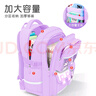 靚寶寶庫洛米三到六女孩小學(xué)生減負護脊大容量一年級二女童輕便兒童書(shū)包 小號紫色(不含補習袋不含文具盒) 曬單實(shí)拍圖